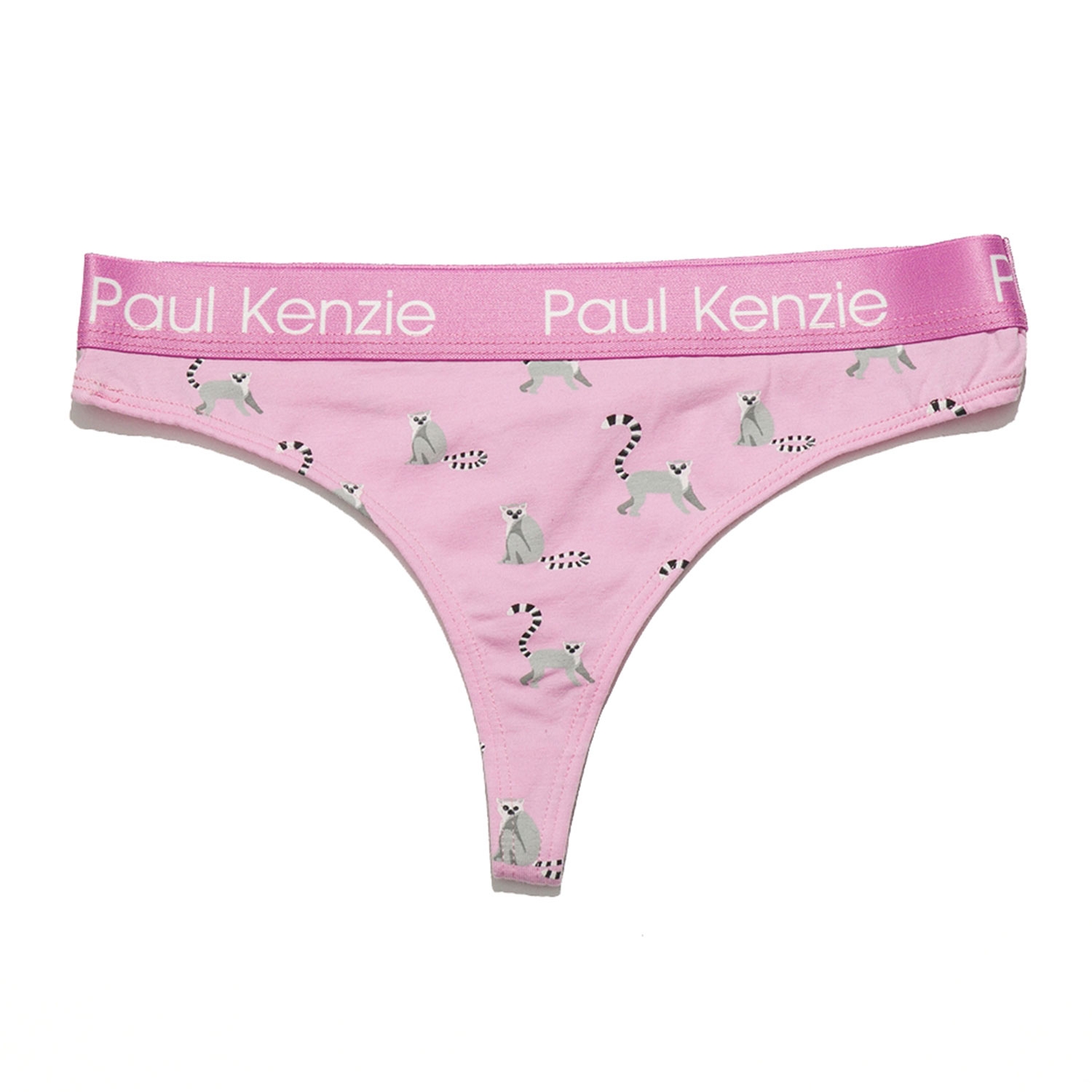 Patterned Women's String Panties - Eco Characters - Lemur