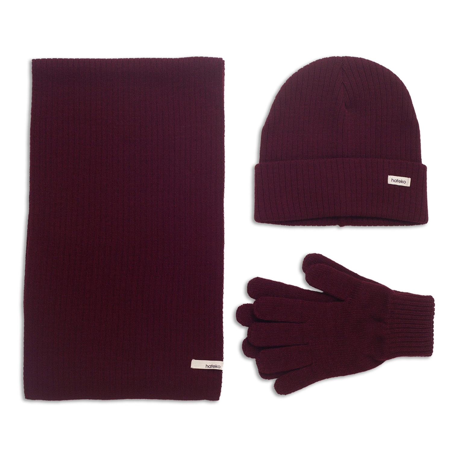 Unisex Soft Touch Scarf-hat-glove Set