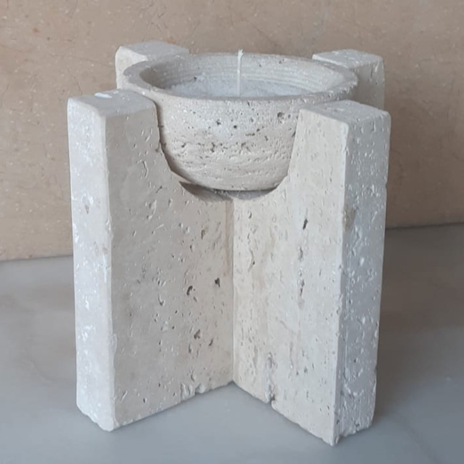 Travertine Small Fire Pit