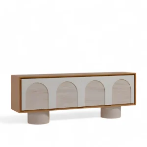Travertine Leg Arched Console