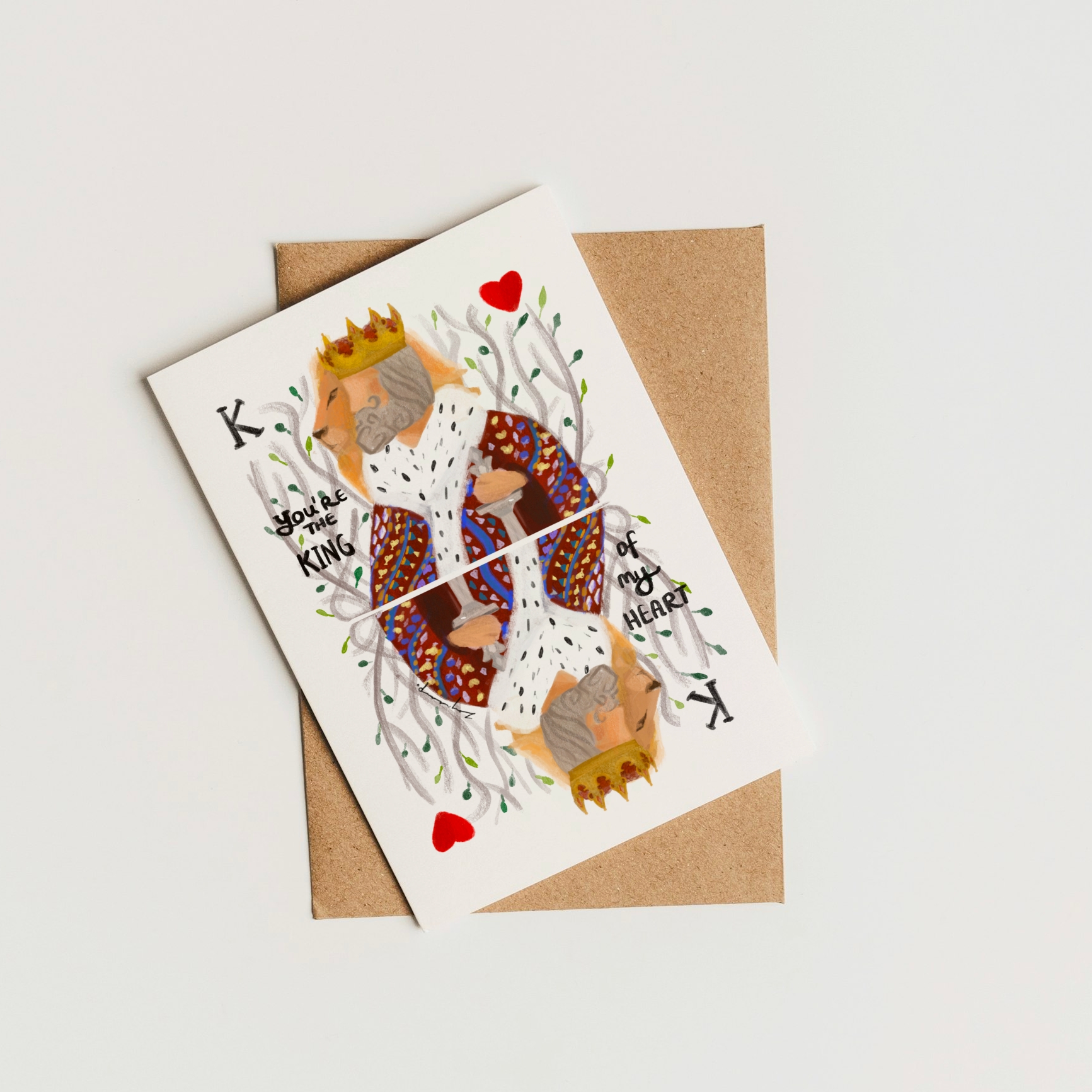 Love-themed | Special Design Valentine's Day Greeting Card | Playing Card Illustration