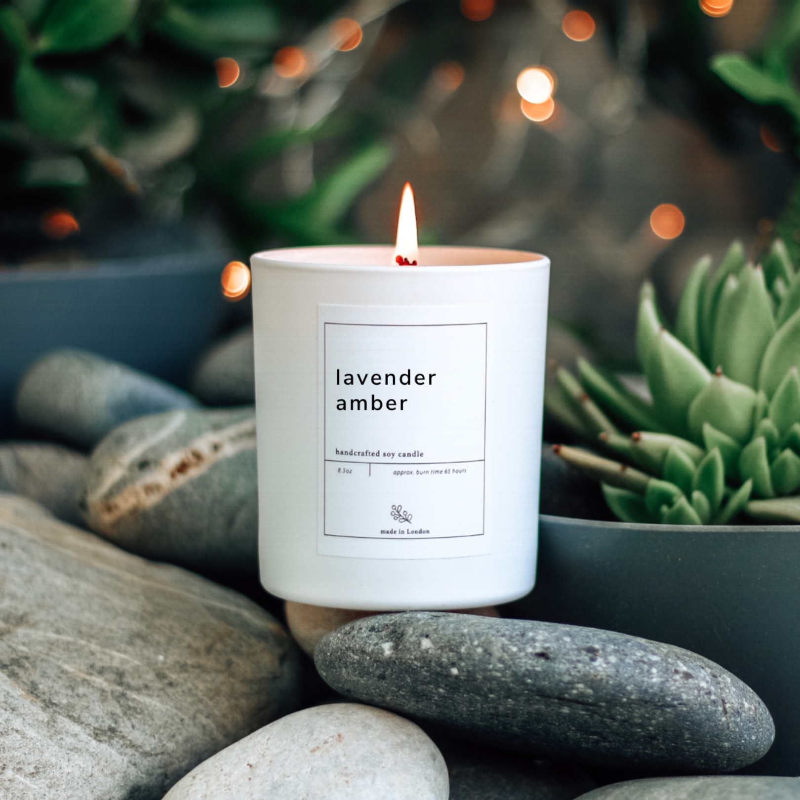 Lavender Amber Soy Candle