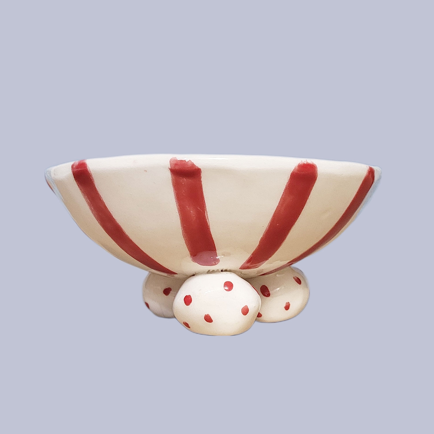 Ceramic Ball Footed Serving Plate