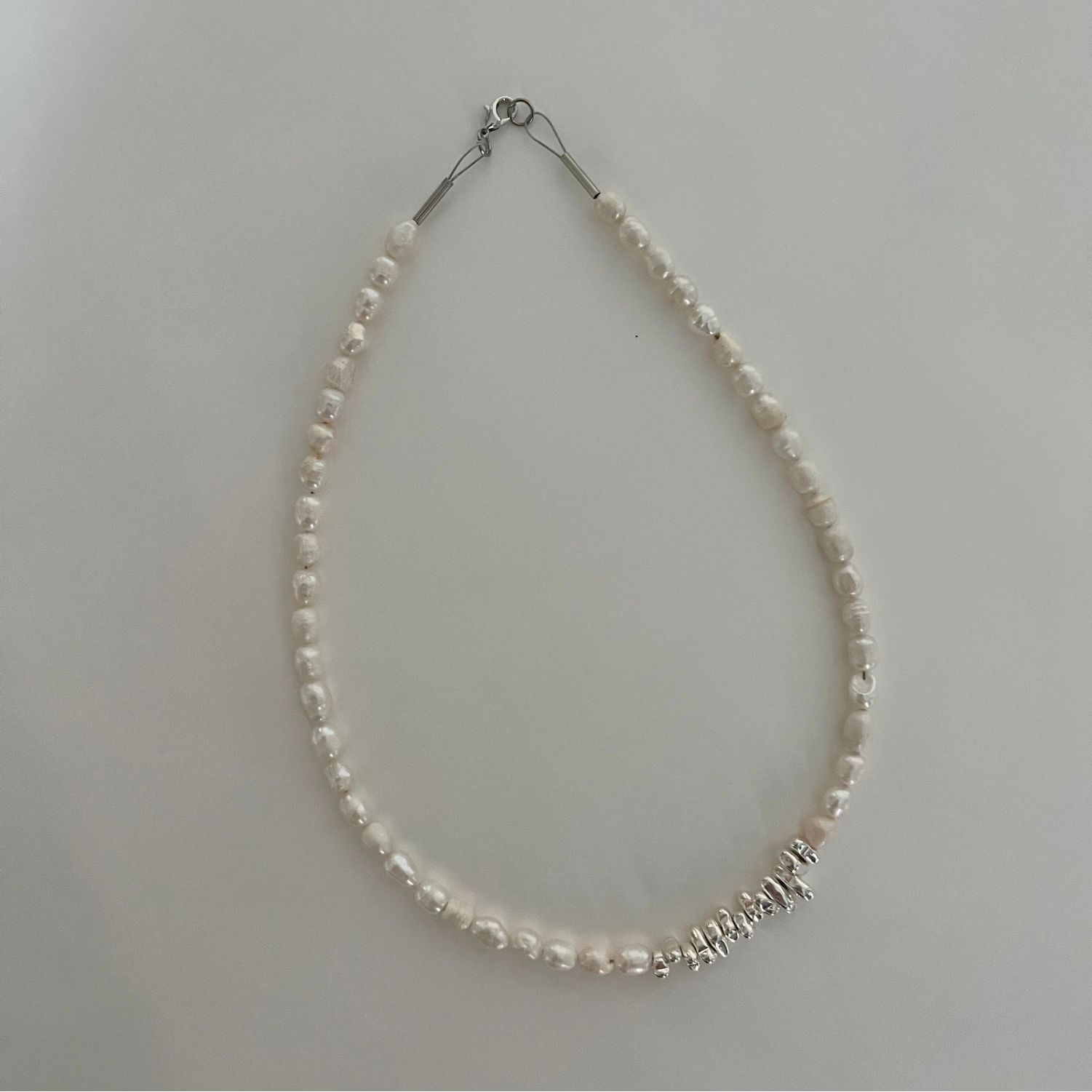 Pearl And Hematite Necklace - Lit Clue