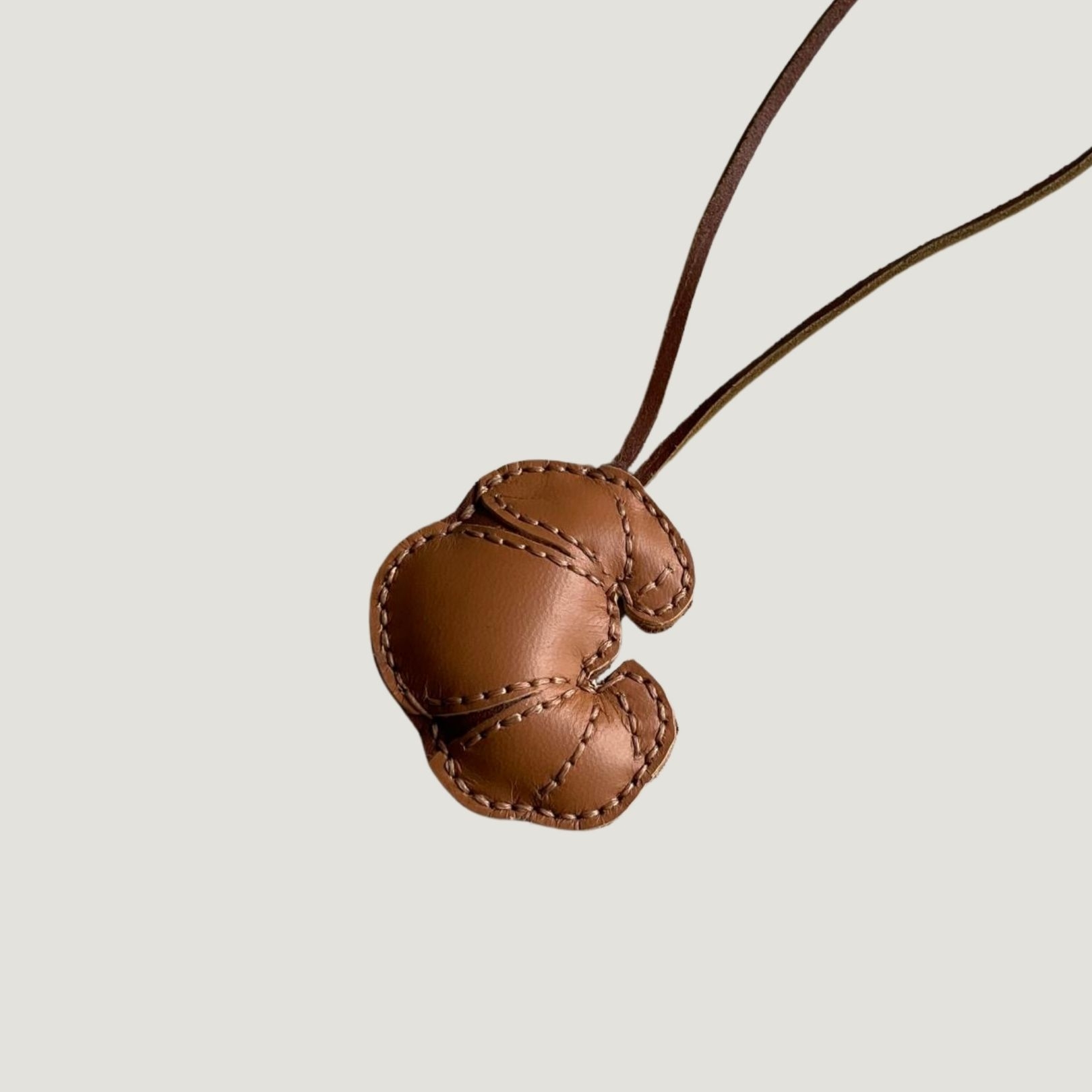 Leather Crossiant Bag Charm