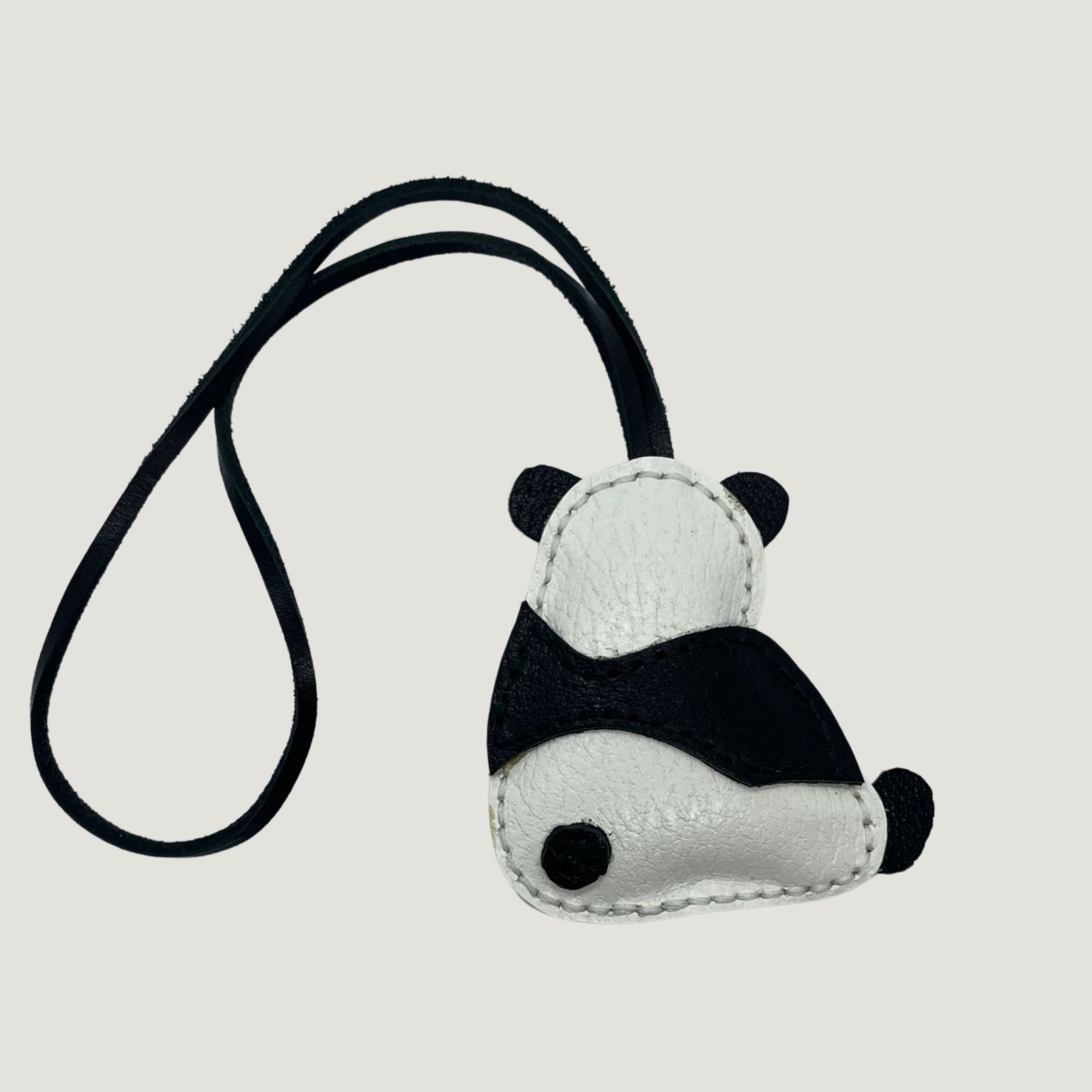 Leather Panda Bag Charm