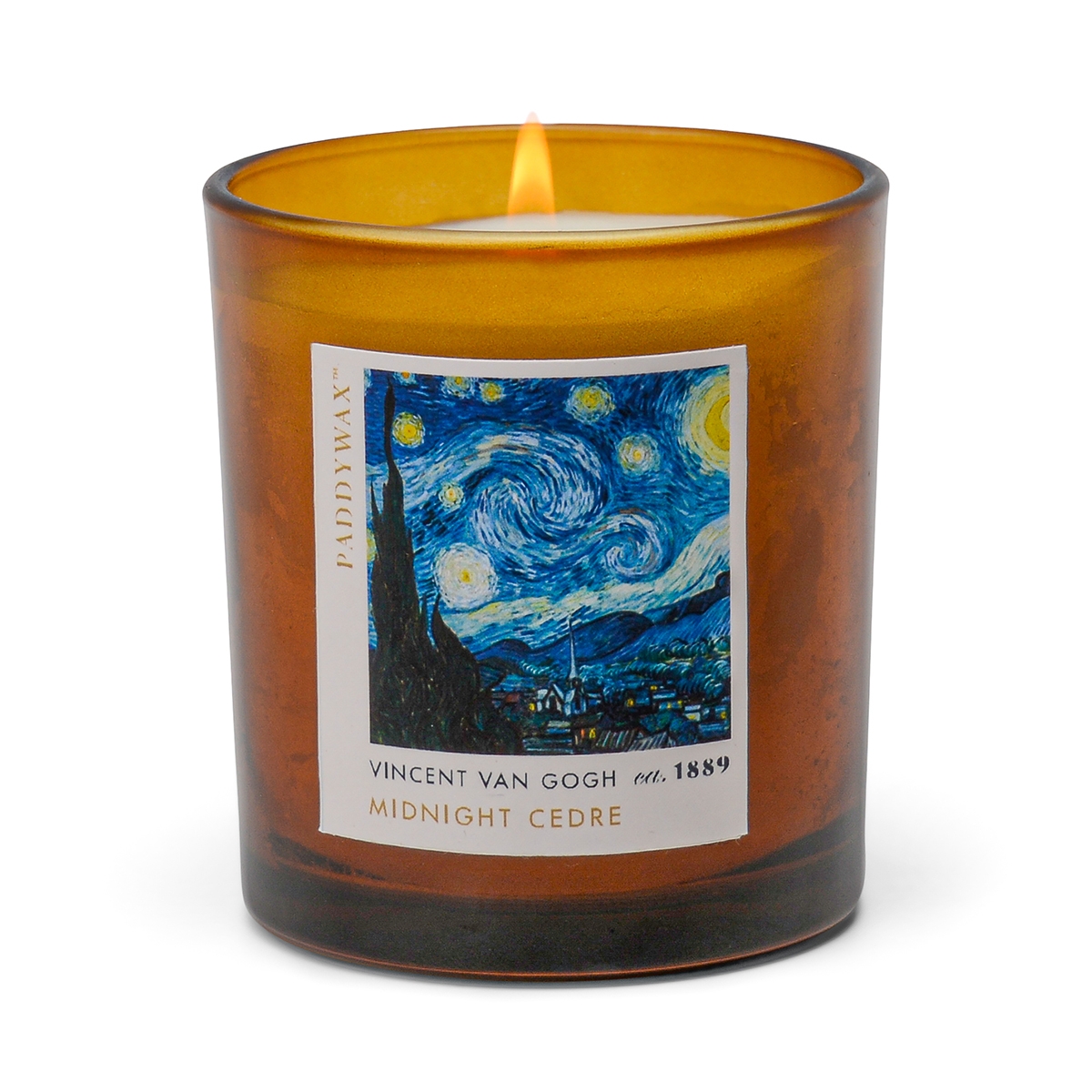 Impressionist Glass Candle Van Gogh 'the Starry Night' 170 Gr.