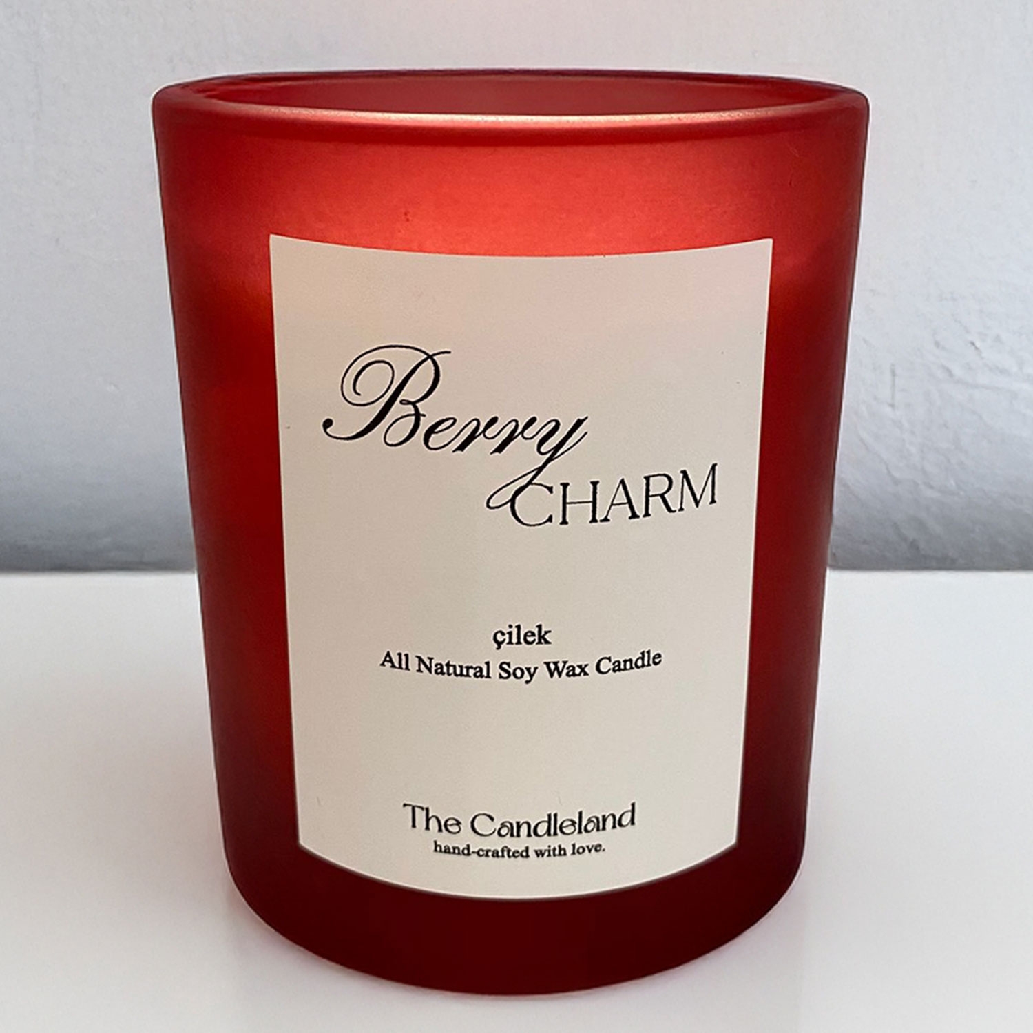 Berry Charm Frosted Glass Candle