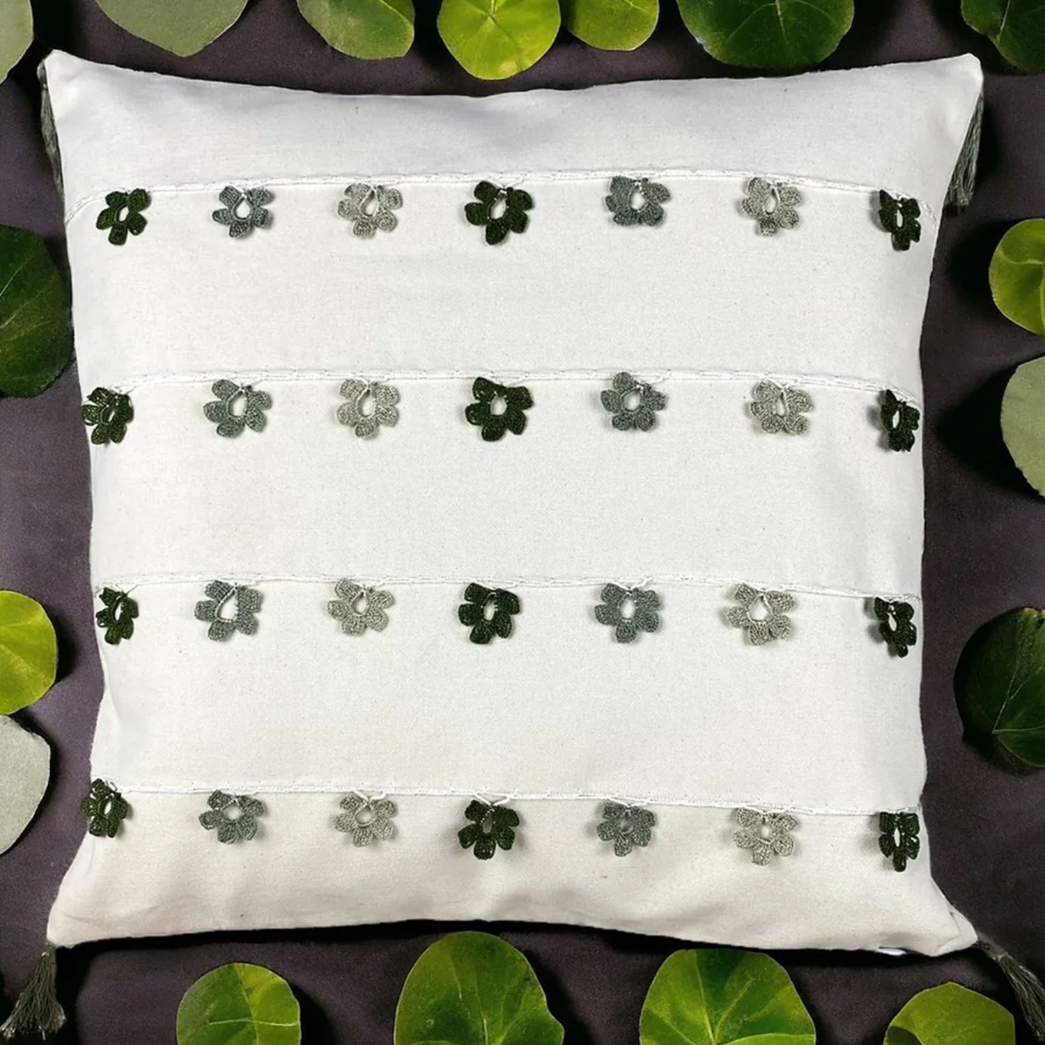 Handmade Embroidered Cotton Decorative Pillow/single Throw Pillow Case