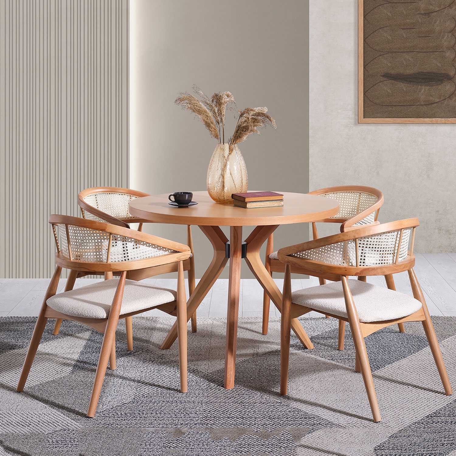 Asos Wooden Natural Table Set