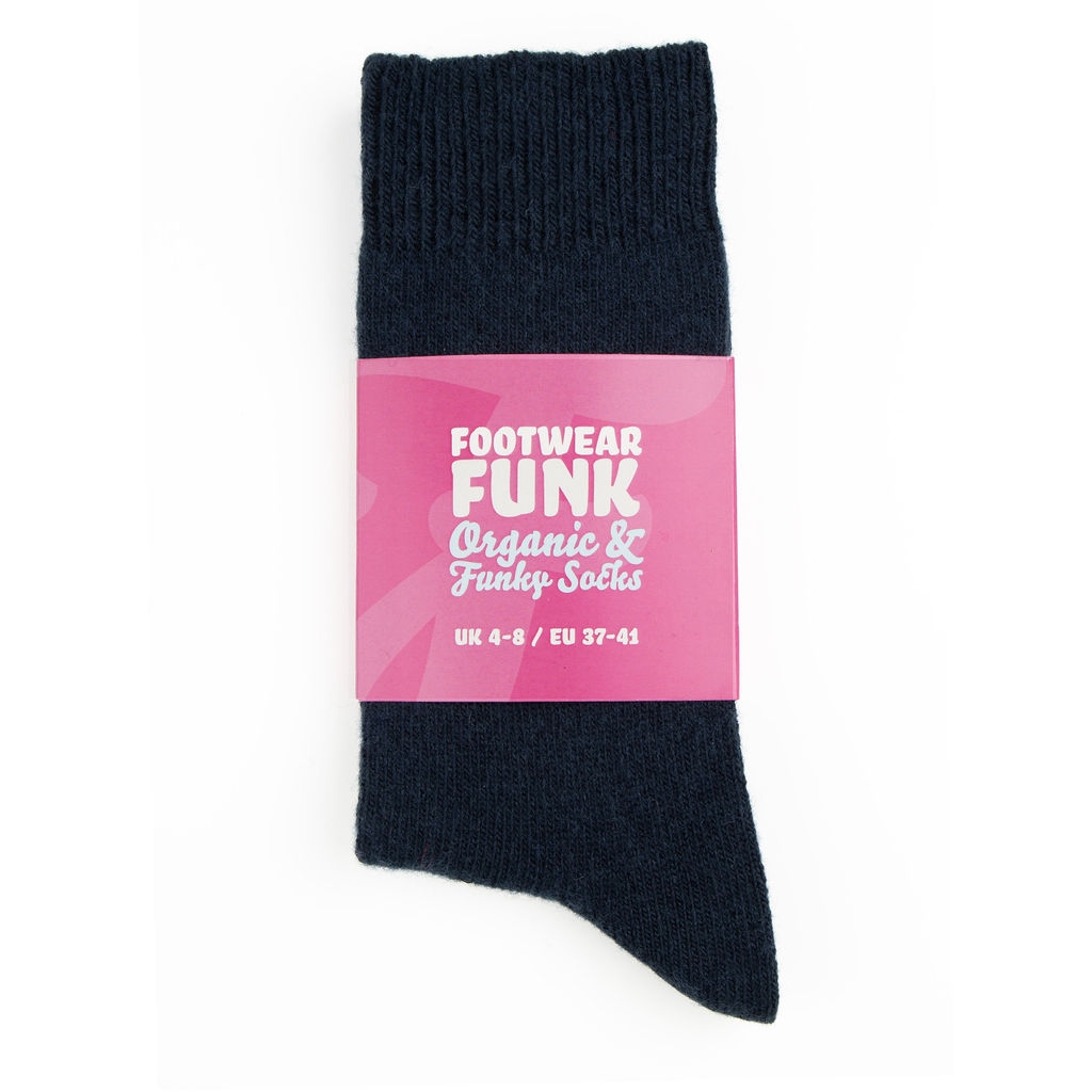 Organic Lambswool Socks Oxford Navy