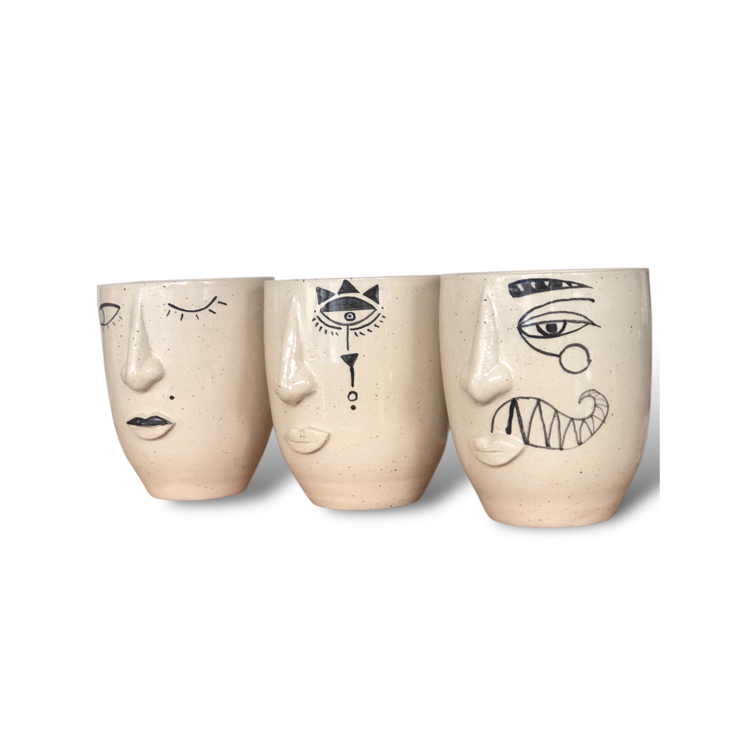 Face To Face  Stoneware Cup