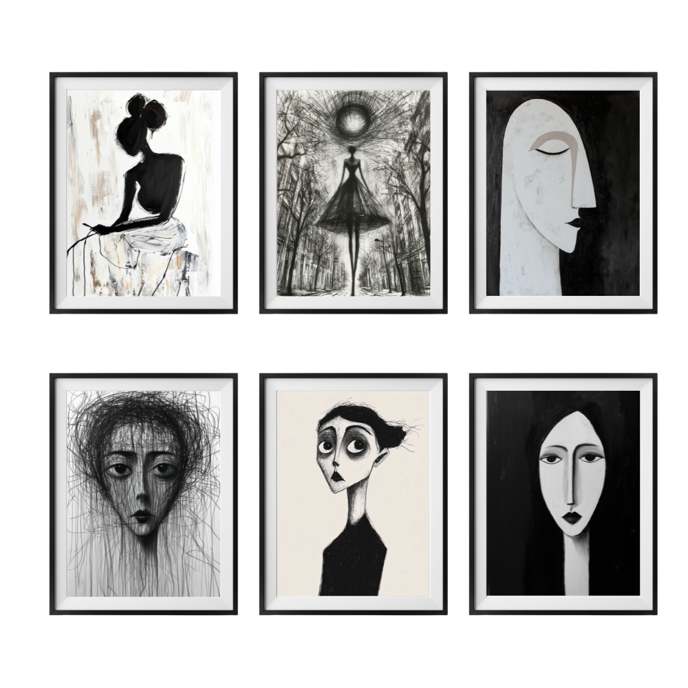 6-piece Fine Art Poster Set - Minimalist Series