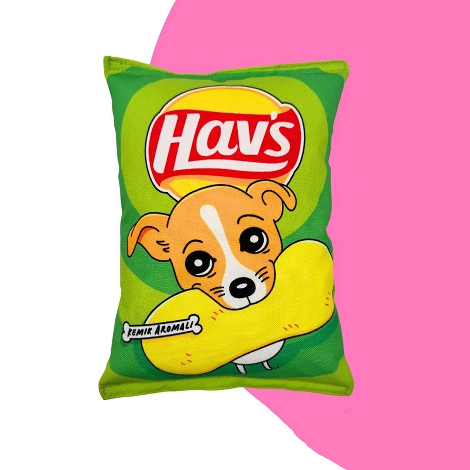 Yeşil Hav's Peluş Cips Hışırtı Sesli Köpek Oyuncağı