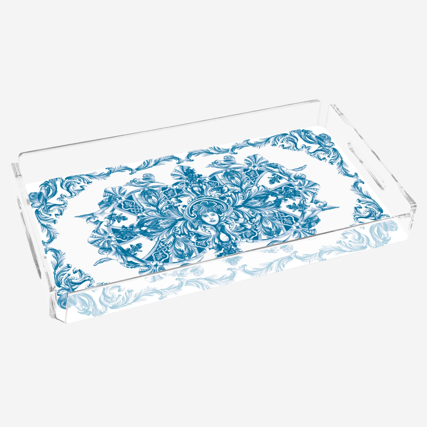 Blue Blanc Royale 40x20 Acrylic Tray