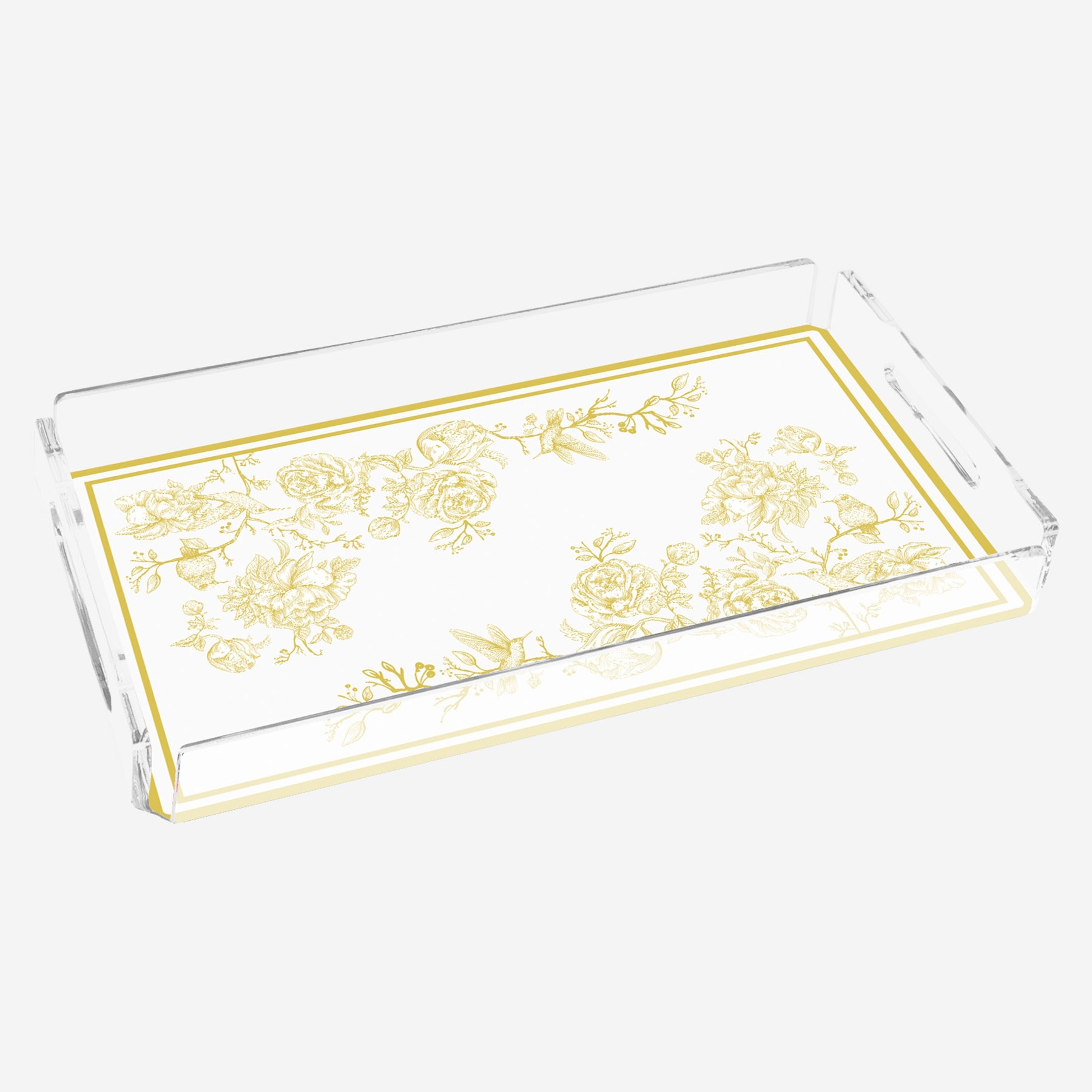 Rose Glow Yellow 40x20 Acrylic Tray