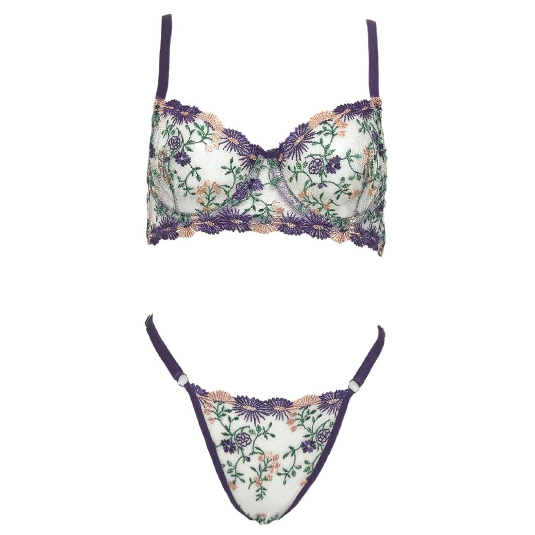 Floral Whispers - Bloom Bra Set Purple