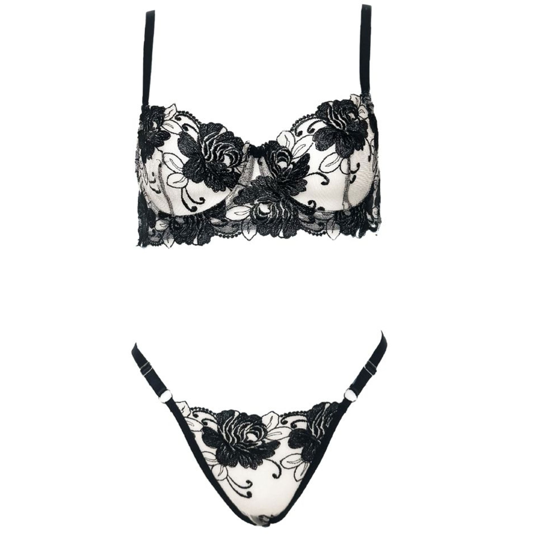 Rosalyn Veil Bra Set - Black