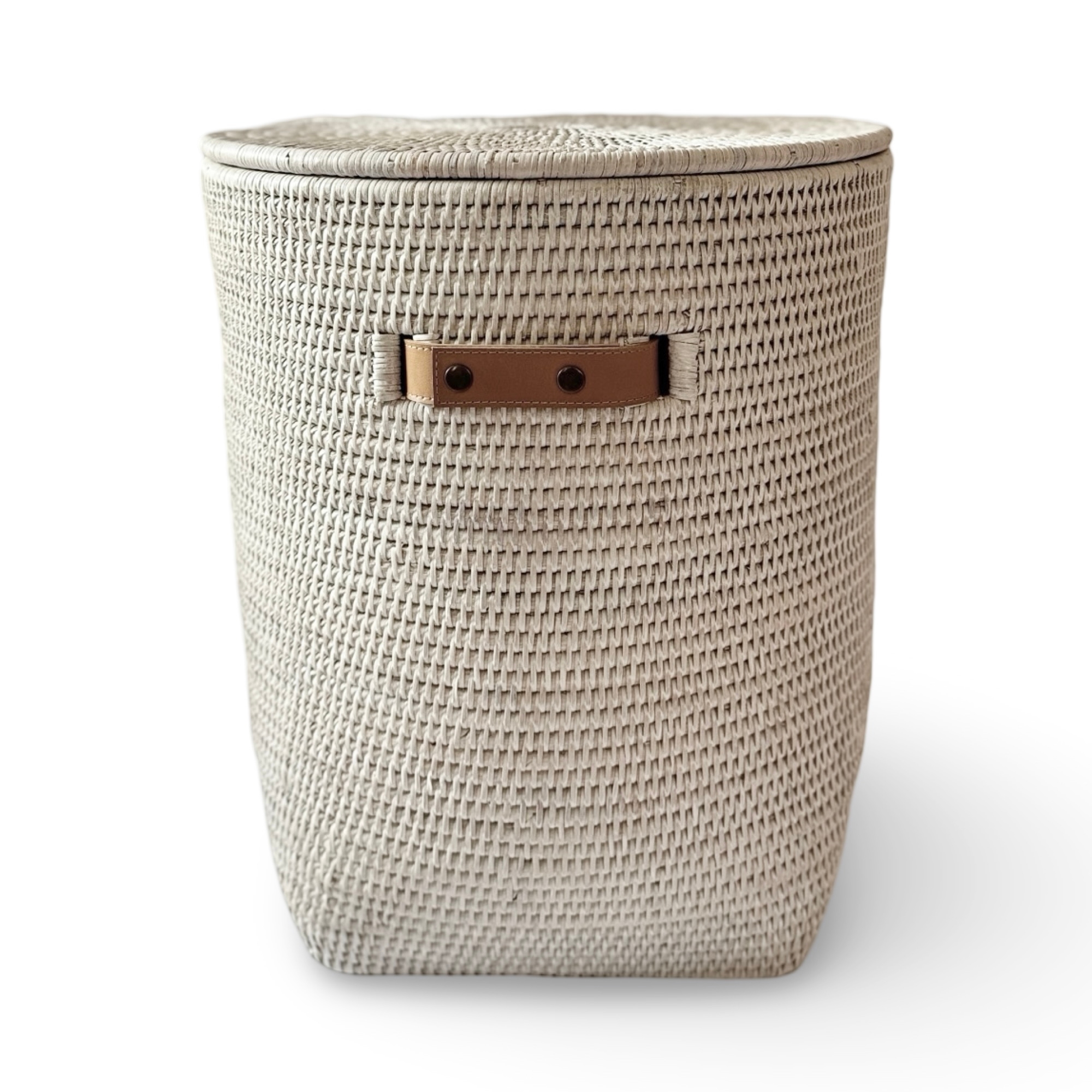 Long Rattan Basket With Lid