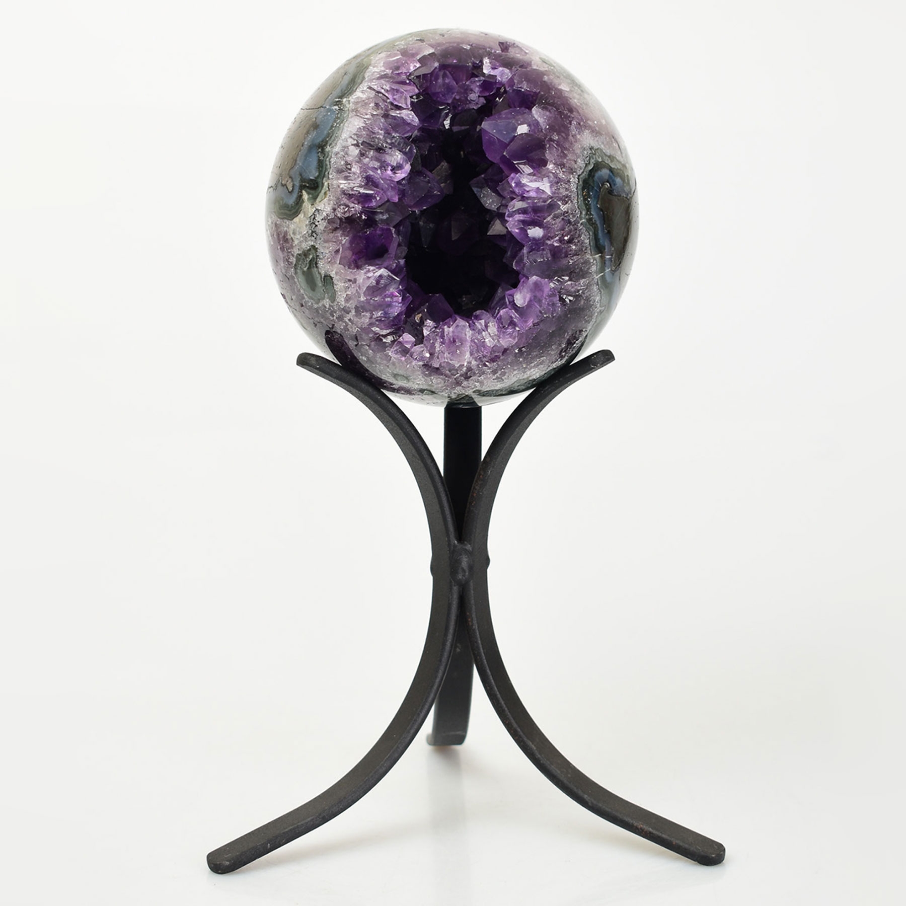 Amethyst Natural Stone Standed Sphere