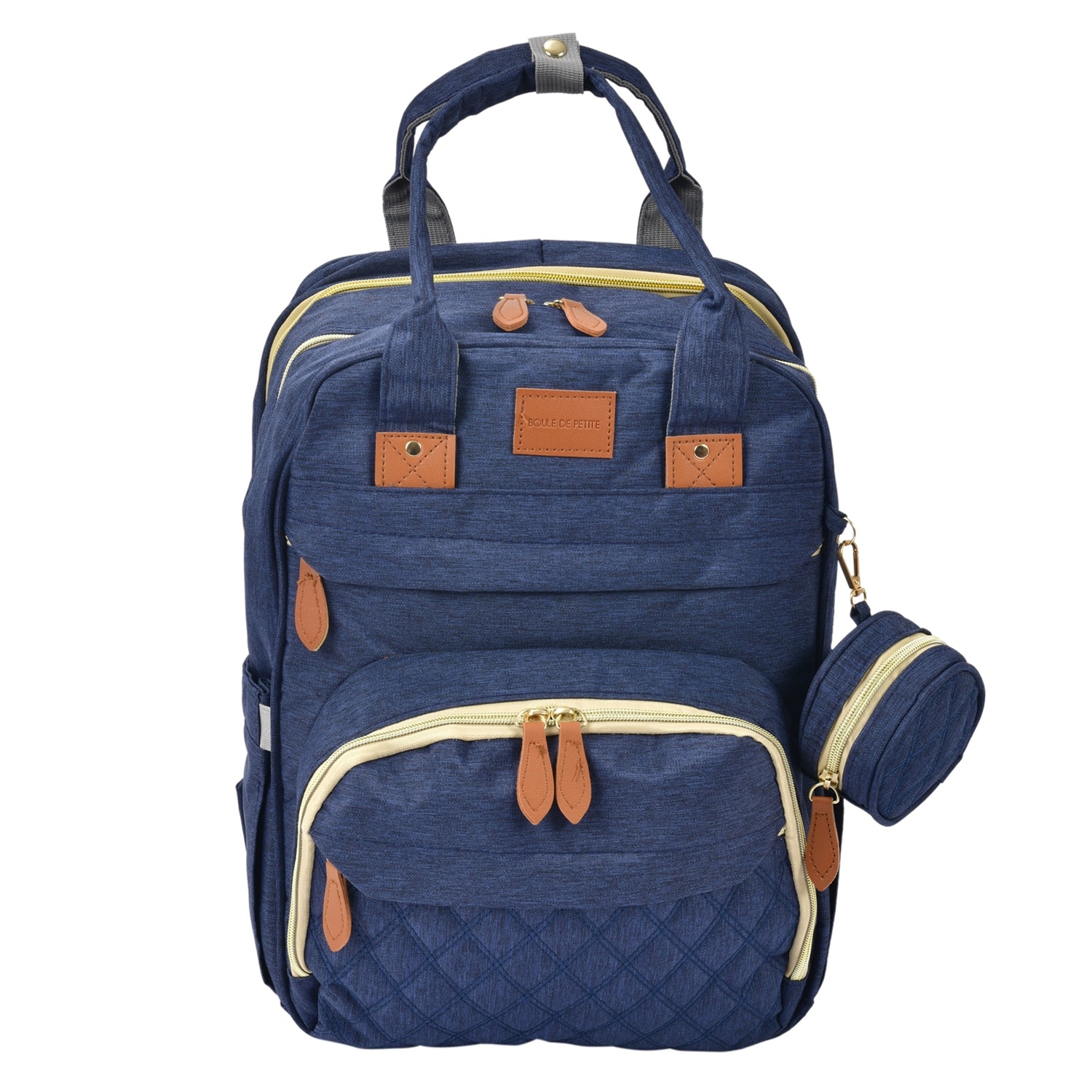 Multifunctional Navy Blue Mother-baby Care Bag