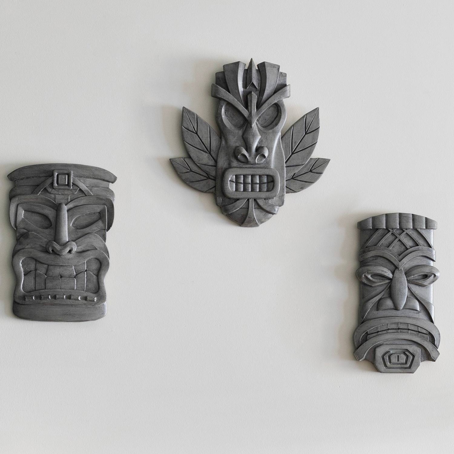 Concrete Tiki Wall Decoration Set