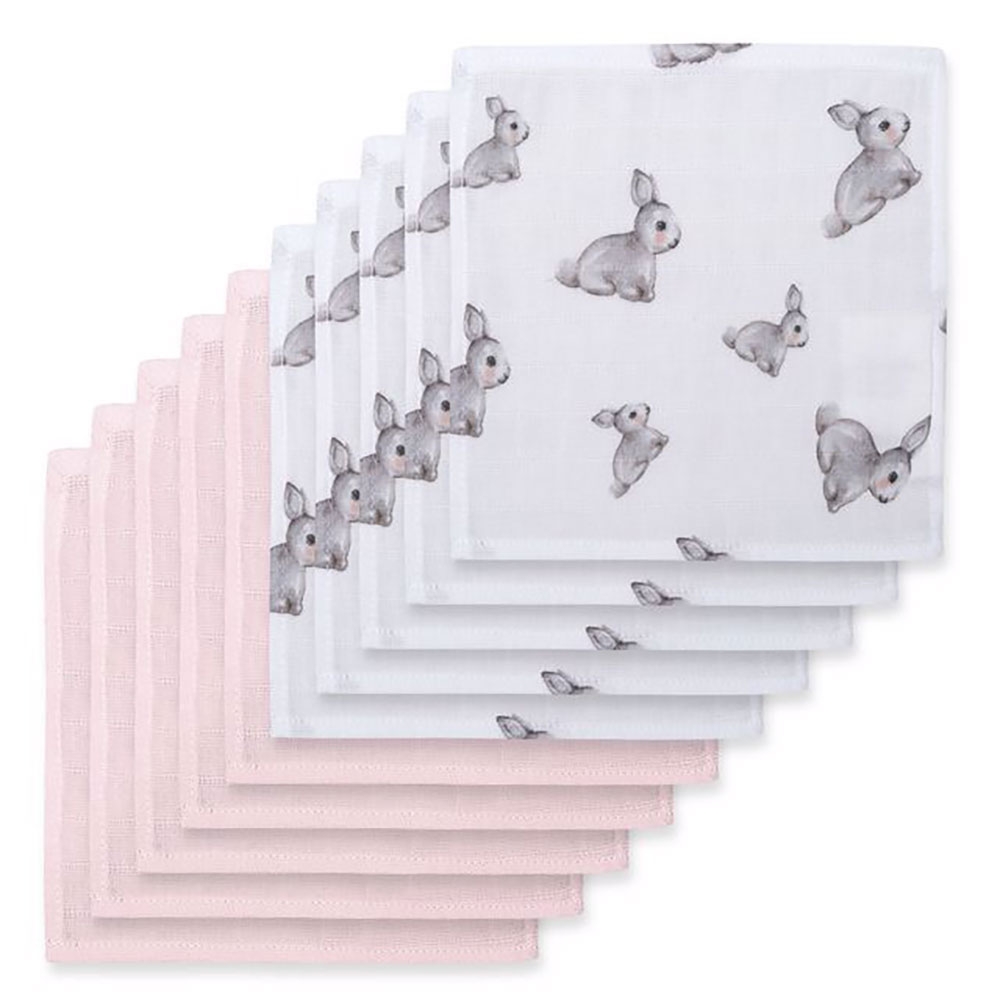 Muslin Baby Diaper Pack - Iconique Lapin & Cotton  10's