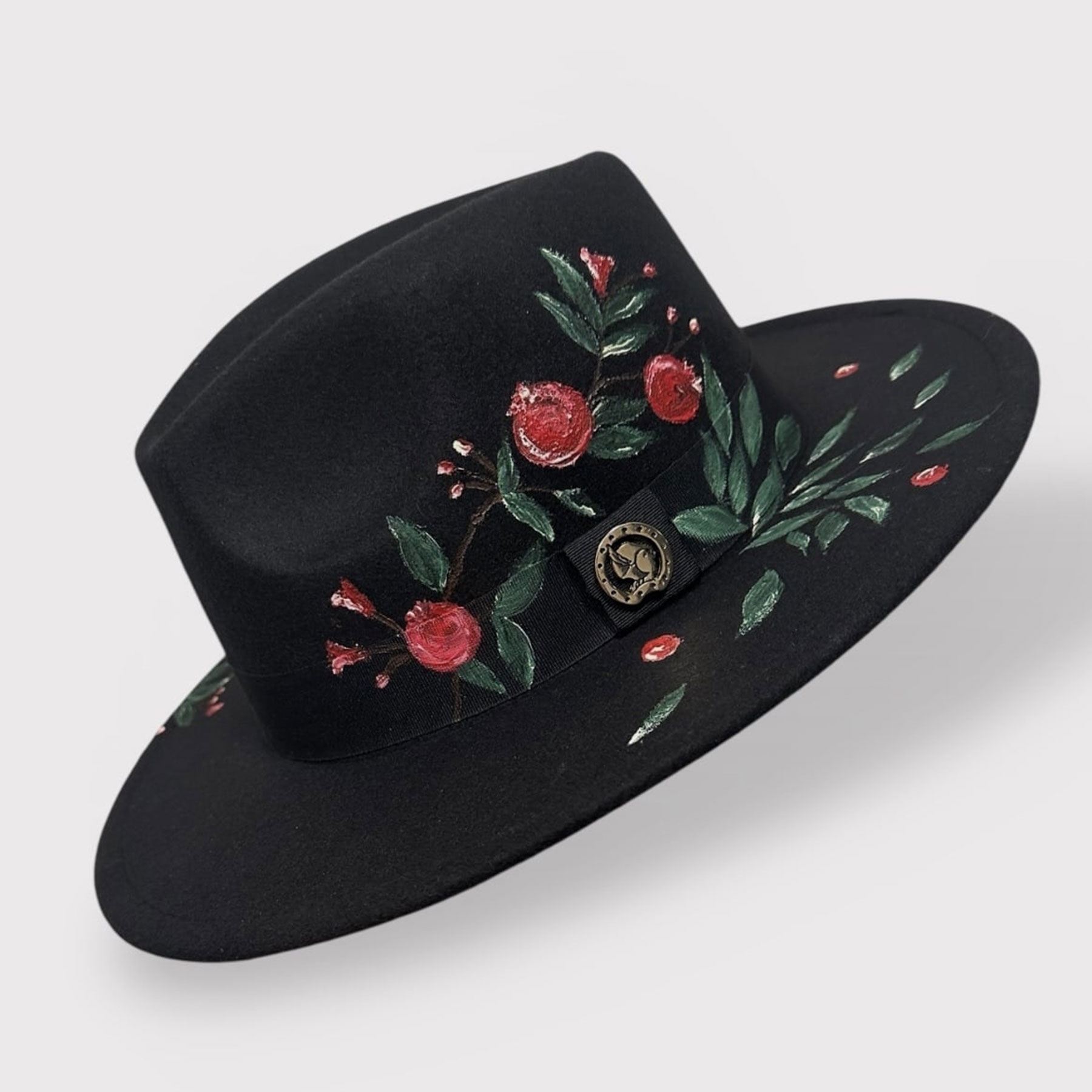 Hand Painted "punica" Felt Hat