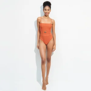 Petra Gold Buckled Retro One Piece