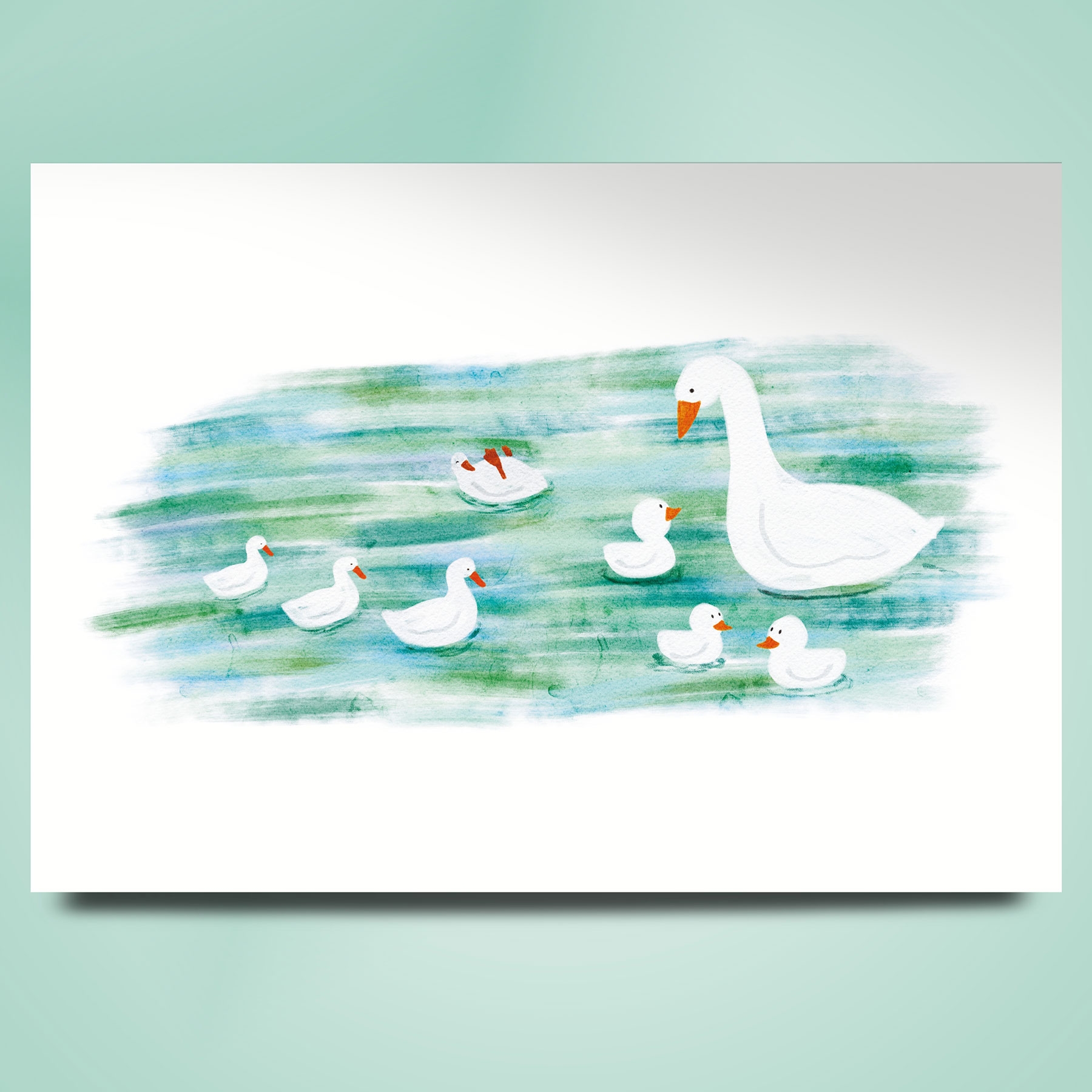 Duck Family Art Print