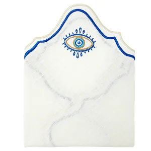 Evil Eye Embroidery Linen Napkins (set Of 2)