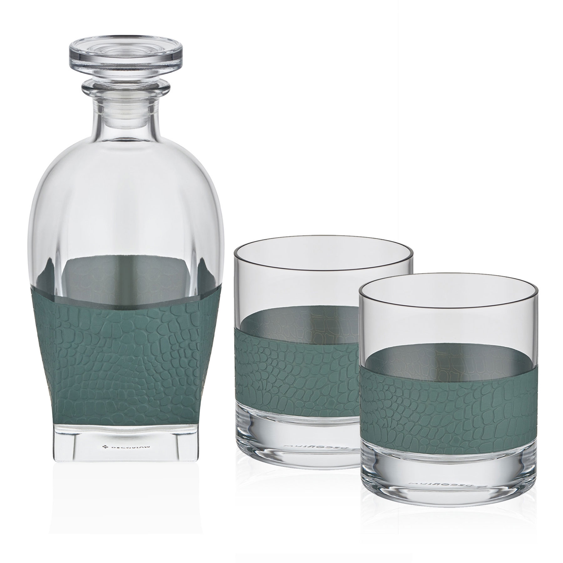Crocodile 4 Piece Glass Whiskey Set With Lid 9-01060104