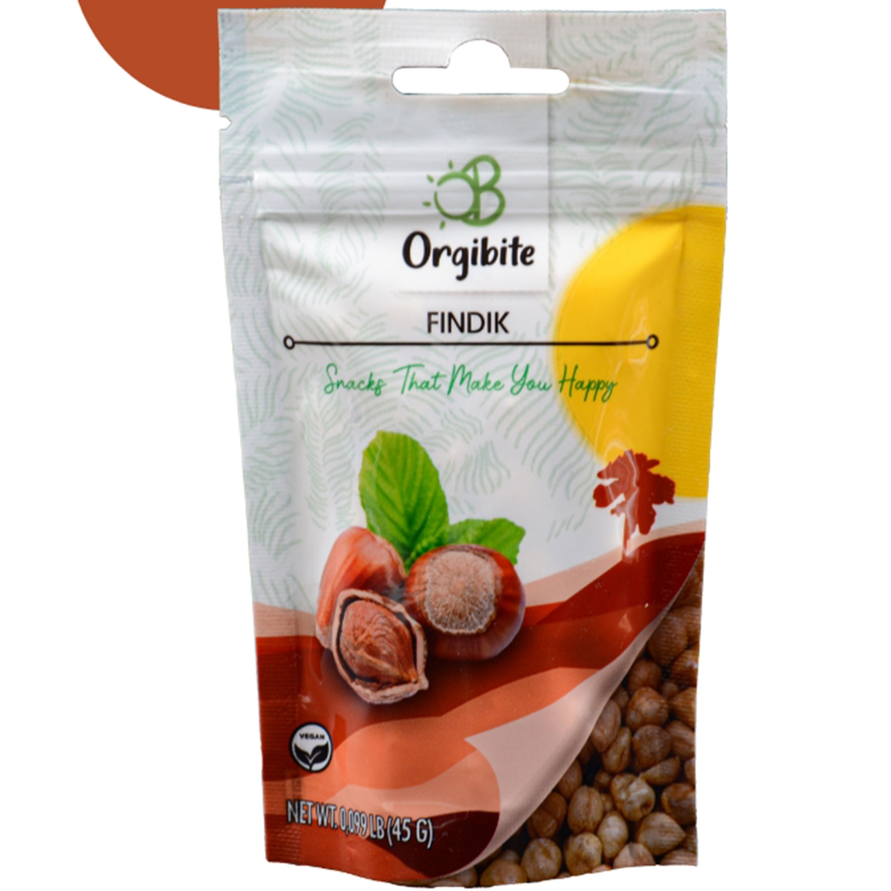 Orgibite Roasted Hazelnuts 45 Gr X Set Of 10