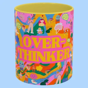 "overthinker" Themed Porcelain Design Mug