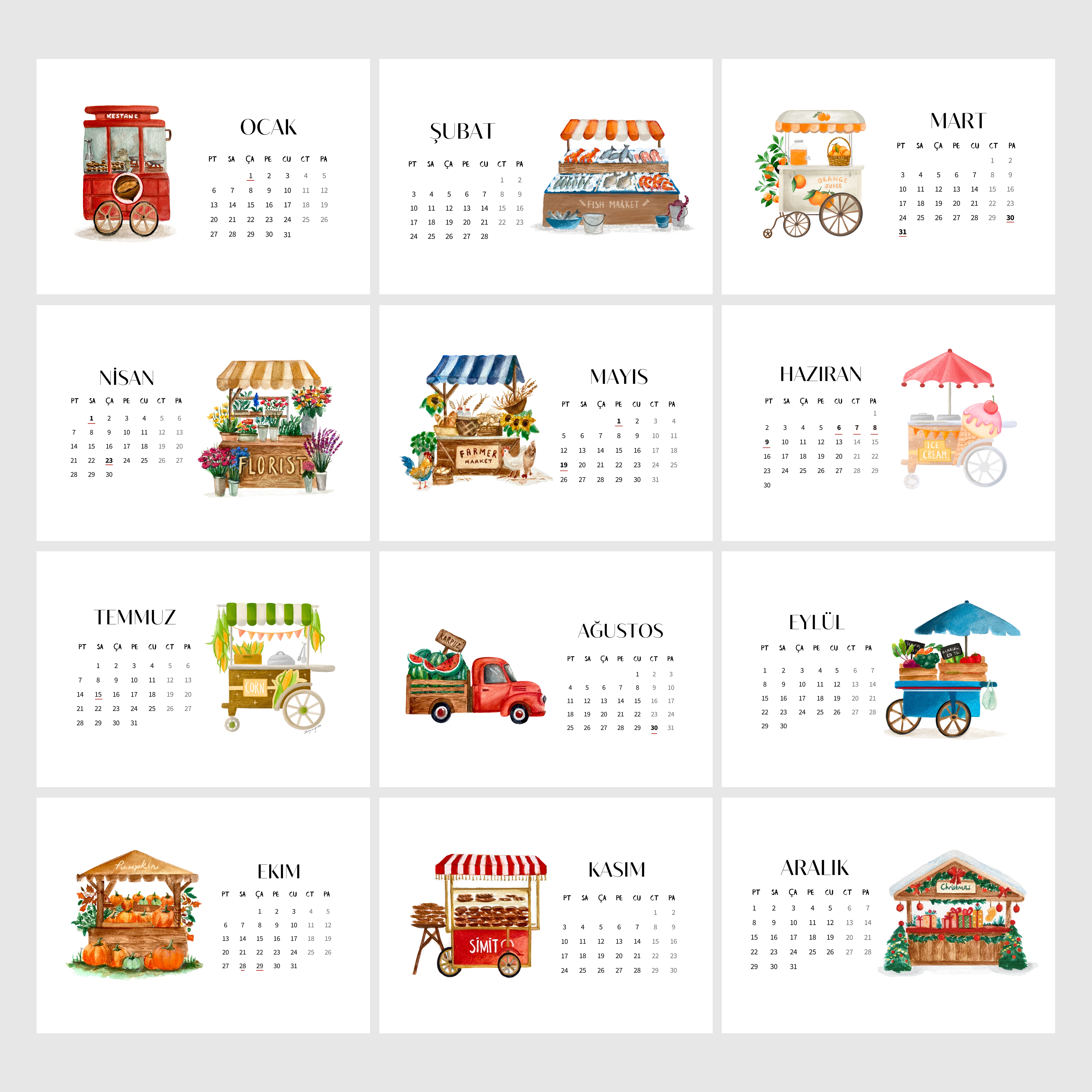 2025 Desk Calendar | Street Delights