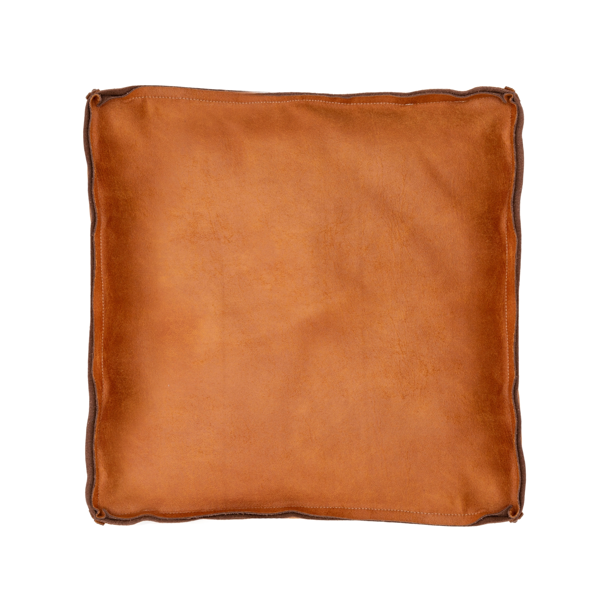 Ruston Caramel Nubuck Fabric Faced Cushion 65 X 65 Cm