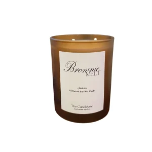 Brownie Melt Frosted Glass Candle