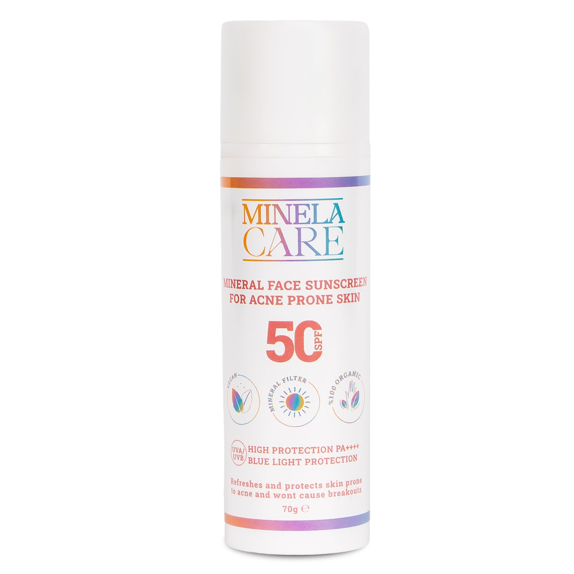 Mineral Sunscreen For Acne Prone Skin Spf50 70 Gr Pa++++