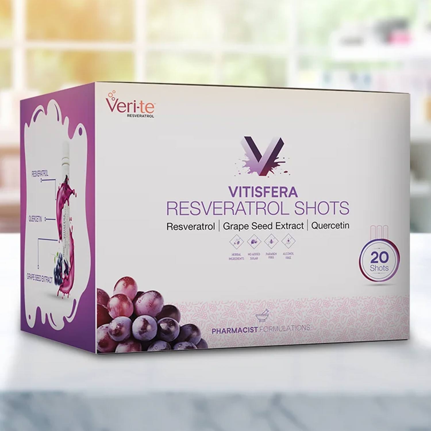 Resveratrol Shot Forest Fruits Flavored Food Supplement 20x25 Ml