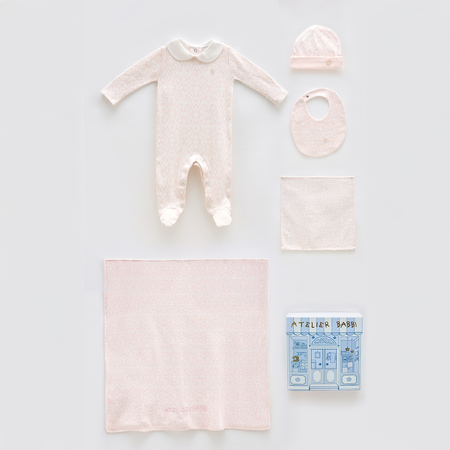 Newborn Set (5 Piece) - Ikat / Beige