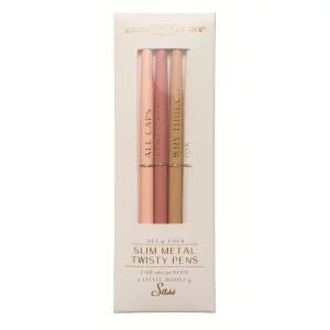 Twisty Slim Metal Pens "sass" (set 0f 4)