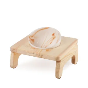 Ovo - Handmade Pet Feeder With Ceramic Bowls