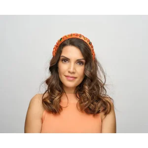 Alessia - Headband - Fuchsia Silk With Crystals