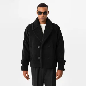 Double Breasted Crop Fit Coat