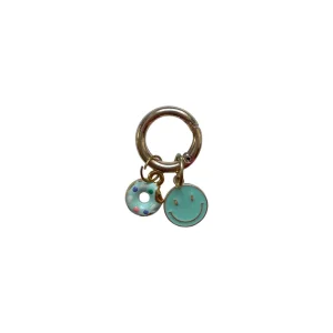 Dog Collar Charms-blue Doughnut & Smiley Face