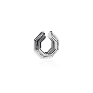 Octa Ear Cuff - Rhodium Plated