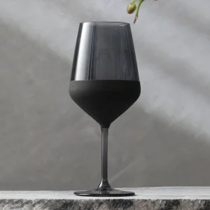 Matte 4-piece Water Glass Set Black 490 Cc