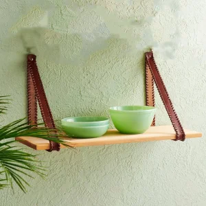 Leather Belt Wooden Rack