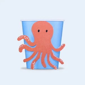 Paper Cup (8 Pieces) // Octopus