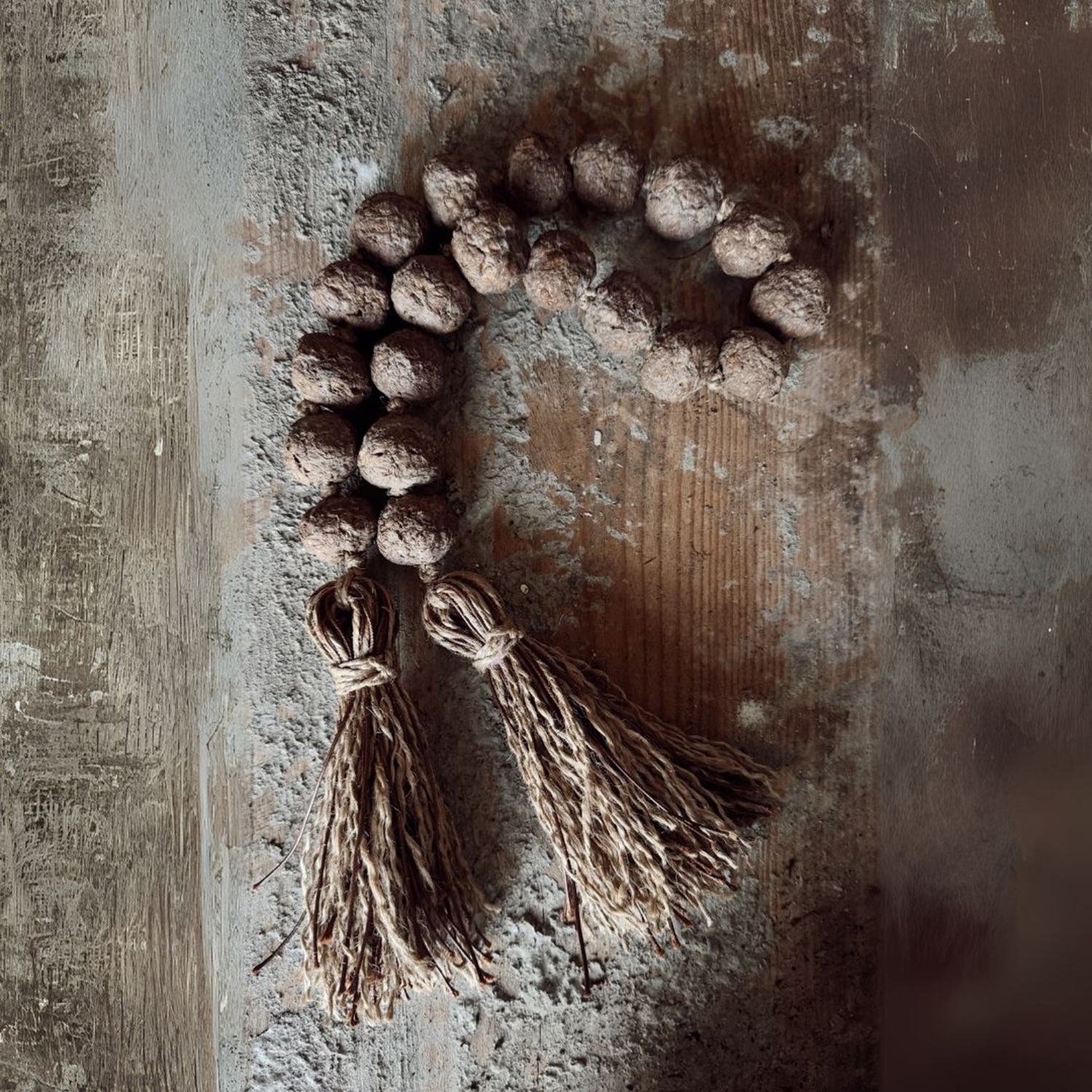 Carolina | Decorative Handmade Paper Mache Rustic Garland Beads